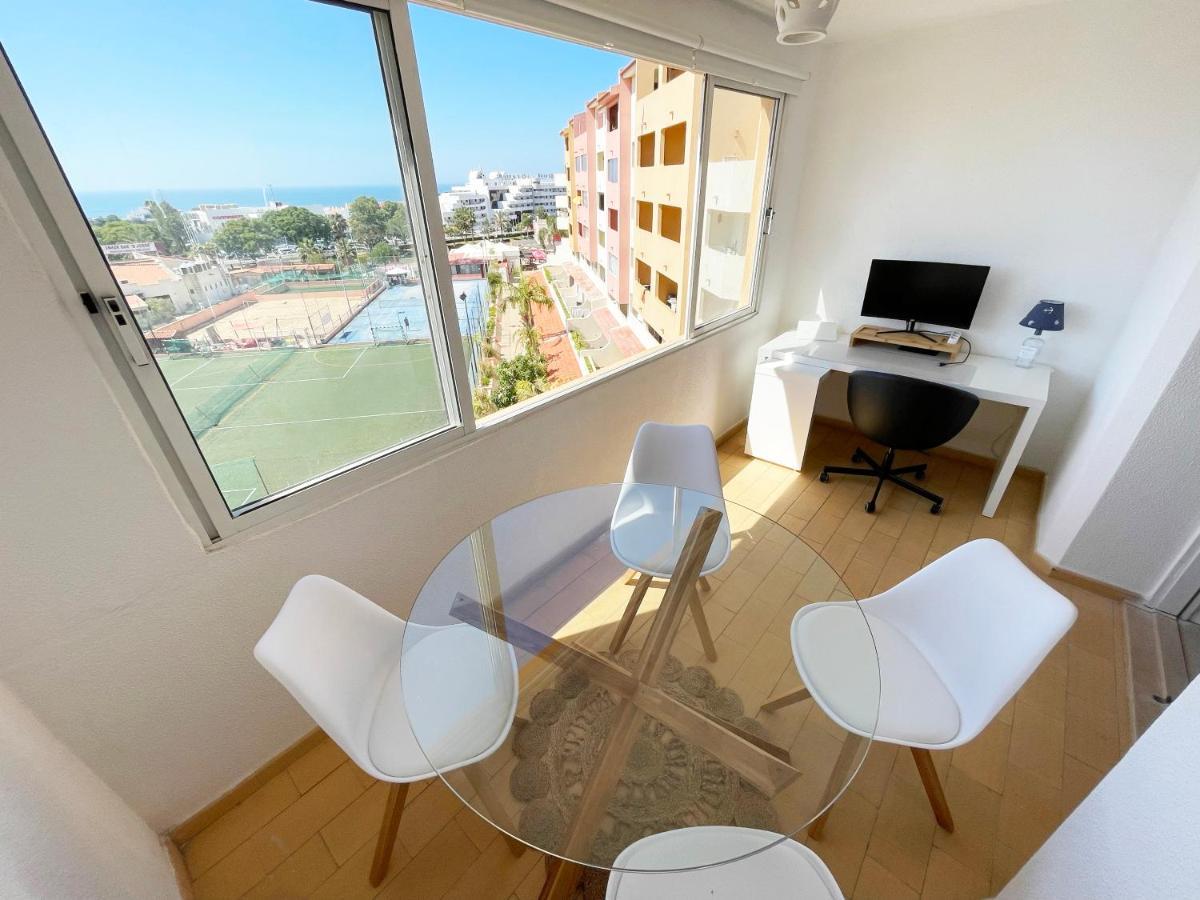 Panoramic Seaview - 2 Bedroom, Main Ave, 15 Min Walk Beach, Workspace 阿尔布费拉 外观 照片